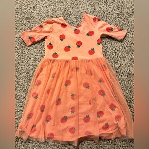 Hanna Andersson Peach Dress with Strawberry Design